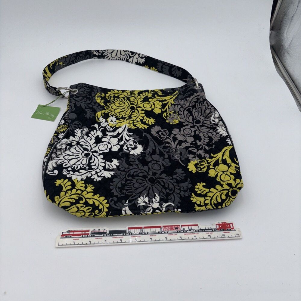 Vera Bradley  NWT Shoulder Bag Black Yellow And White Floral Pattern NWT